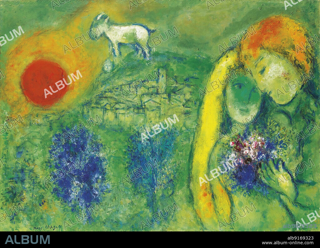 MARC CHAGALL. Les amoureux de Vence.