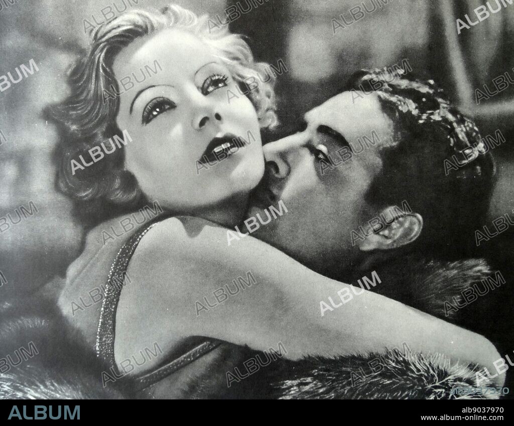 Greta Garbo and John Gilbert in their first film together, 'Flesh and the Devil', 1926.