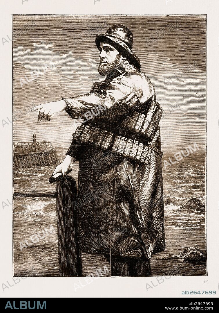 COXSWAIN ROBERT HOOK (OF THE LOWESTOFT LIFEBOAT "SAMUEL PLIMSOLL"), THE SAVIOUR OF MORE THAN TWO HUNDRED LIVES, 1883.