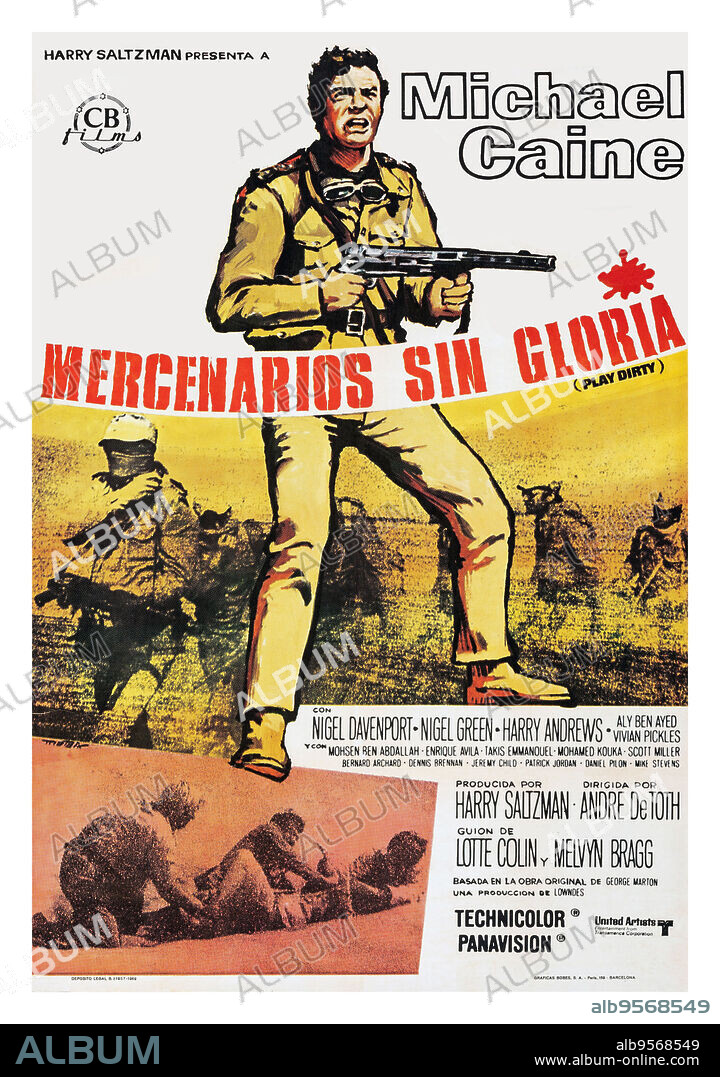 Poster de MERCENARIOS SIN GLORIA, 1968 (PLAY DIRTY), dirigida por ANDRE DE TOTH. Copyright LOWNDES PRODUCTIONS LIMITED.