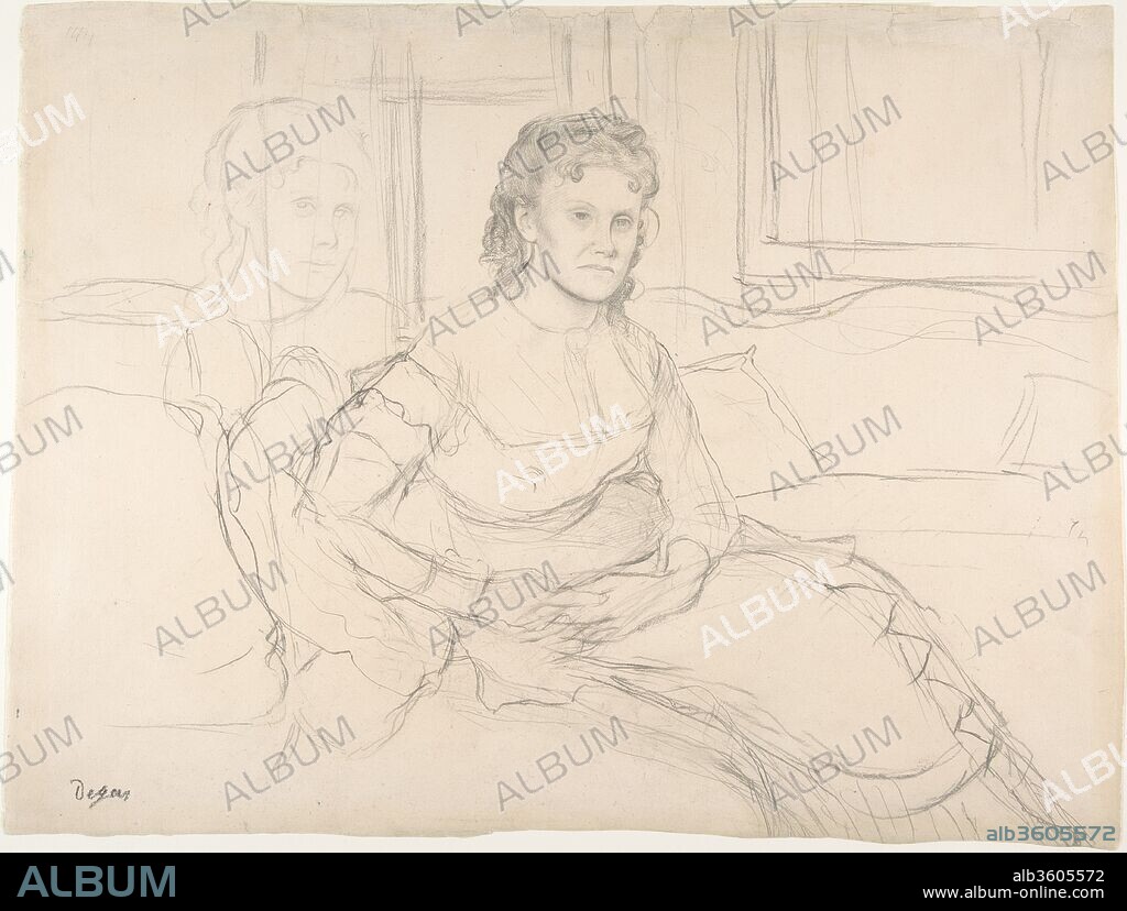 Study for Mme Théodore Gobillard. Dimensions: Sheet: 13 1/8 x 17 5/16 in. (33.3 x 44cm). Draftsman: Edgar Degas (French, Paris 1834-1917 Paris). Date: 1869.