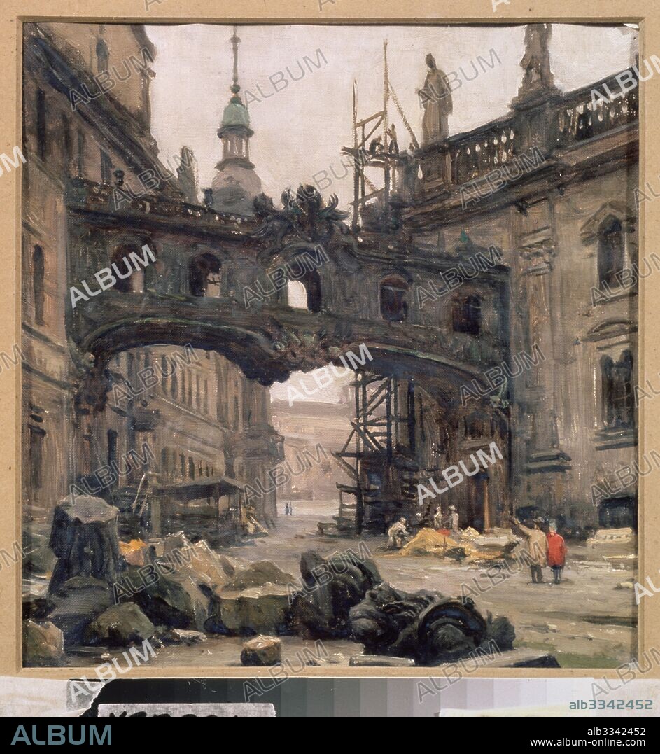 BORIS VALENTINOVICH SHCHERBAKOV. The reconstruction of Dresden. 1945.