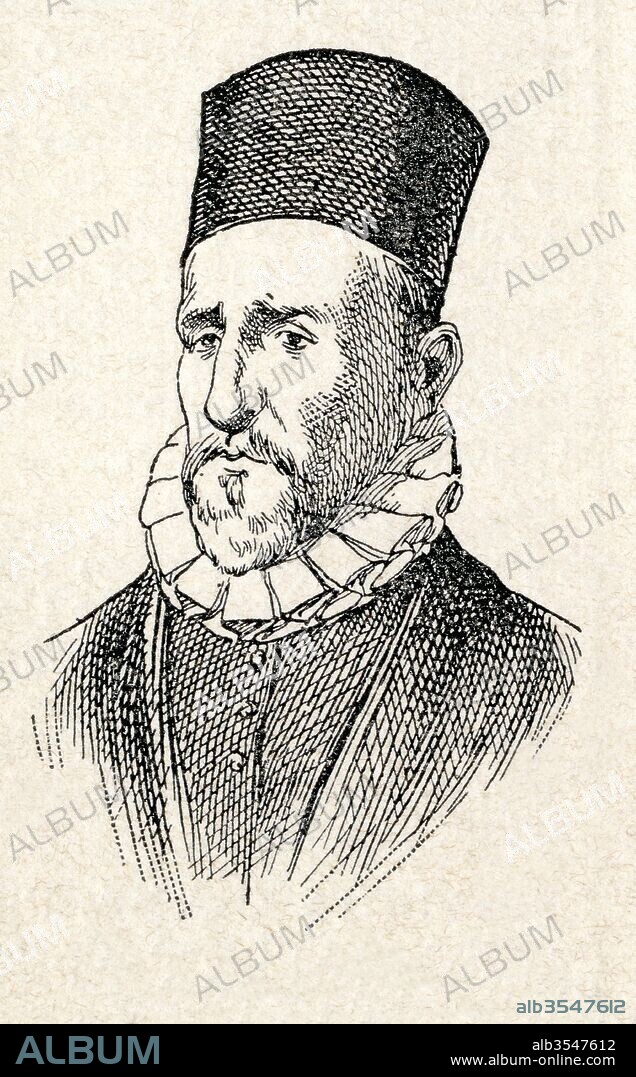 Don Martín Enríquez de Almanza, c.1510 - c.1583. Spanish politician, fourth viceroy of New Spain and sixth viceroy of Peru. From Enciclopedia Ilustrada Segui, published c. 1900.