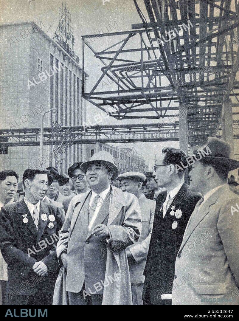 Kim Il-sung visiting the completed Vinalon February 8 Vinylon factory. Vinylon, also known as Vinalon, is a synthetic fibre produced from polyvinyl alcohol, using anthracite and limestone as raw materials. Vinylon was first developed in Japan in 1939 by Ri Sung Gi, Ichiro Sakurada, and H. Kawakami. Trial production began in 1954 and in 1961 the massive February 8 Vinylon Complex was built in Hamhung, North Korea, 1961.