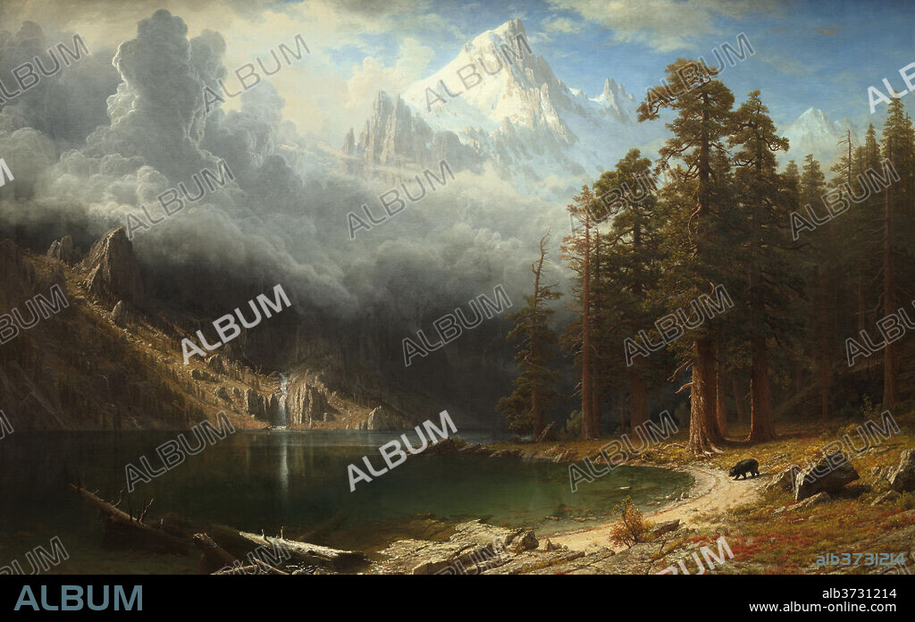ALBERT BIERSTADT. Mount Corcoran. Dated: c. 1876-1877. Dimensions: overall: 154.1 × 243.5 cm (60 11/16 × 95 7/8 in.)  framed: 214.9 × 302.3 × 21.6 cm (84 5/8 × 119 × 8 1/2 in.). Medium: oil on canvas.