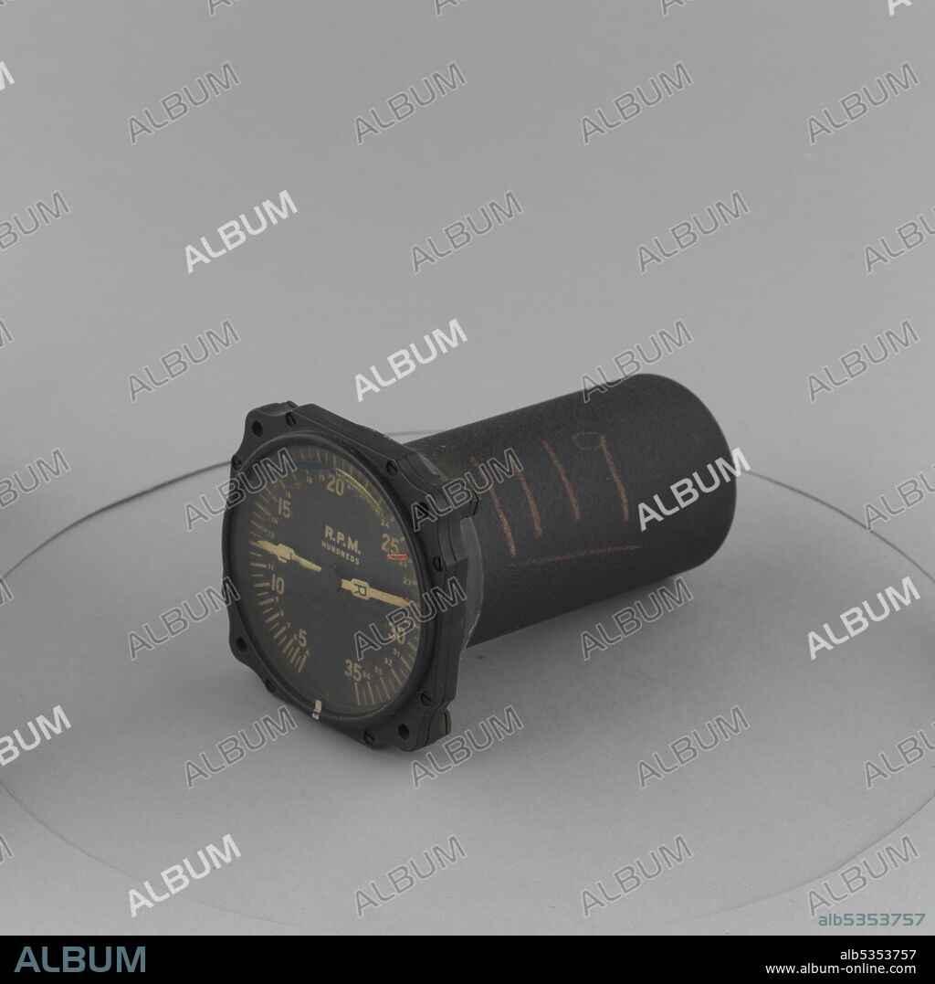 BENDIX AVIATION and PIONEER INSTRUMENT COMPANY. 3-1/8 in dia;range 400 to 3500 rpm, type e-10;autosyn,26v.elect. The Autosyn was a system developed by the Eclipse-Pioneer Division of the Bendix Aviation Corporation to eliminate the cumbersome plumbing required for instrumentation in increasingly large aircraft. Instead of having many feet of piping, vulnerable to blockage or leaks, the autosyn system used a transmitter located at the source of the input that converted the mechanical or electro-mechanical impulses from a sensor into electrical signals that were sent to a standardized indicator on the instrument panel. The indicator would have a simple easily mounted face that was appropriate to the input sensed by the transmitter.