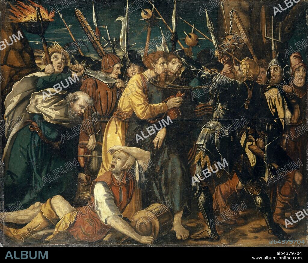 Capture of Christ, mixed media on canvas, 134 x 166 cm, unmarked, Hans Herbst(er), Strassburg 1470–1552 Basel, Hans Holbein d. J., (Mitarbeit (?) / collaboration (?)), Augsburg um 1497/98–1543 London.