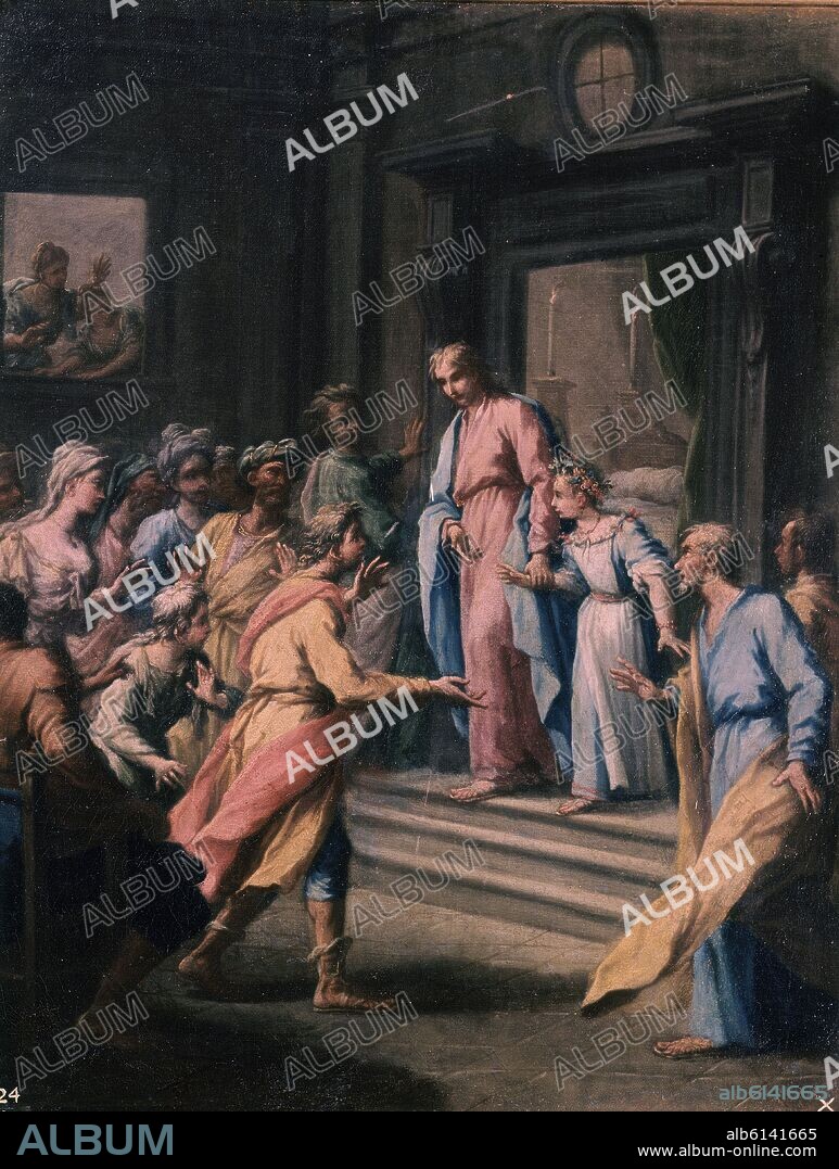 GIULIO CESARE PROCACCINI (1574-1625). RESURRECCION DE LA HIJA DE JAIRO - SIGLO XVII - BARROCO ROMANO-ESCUELA CARRACCI.