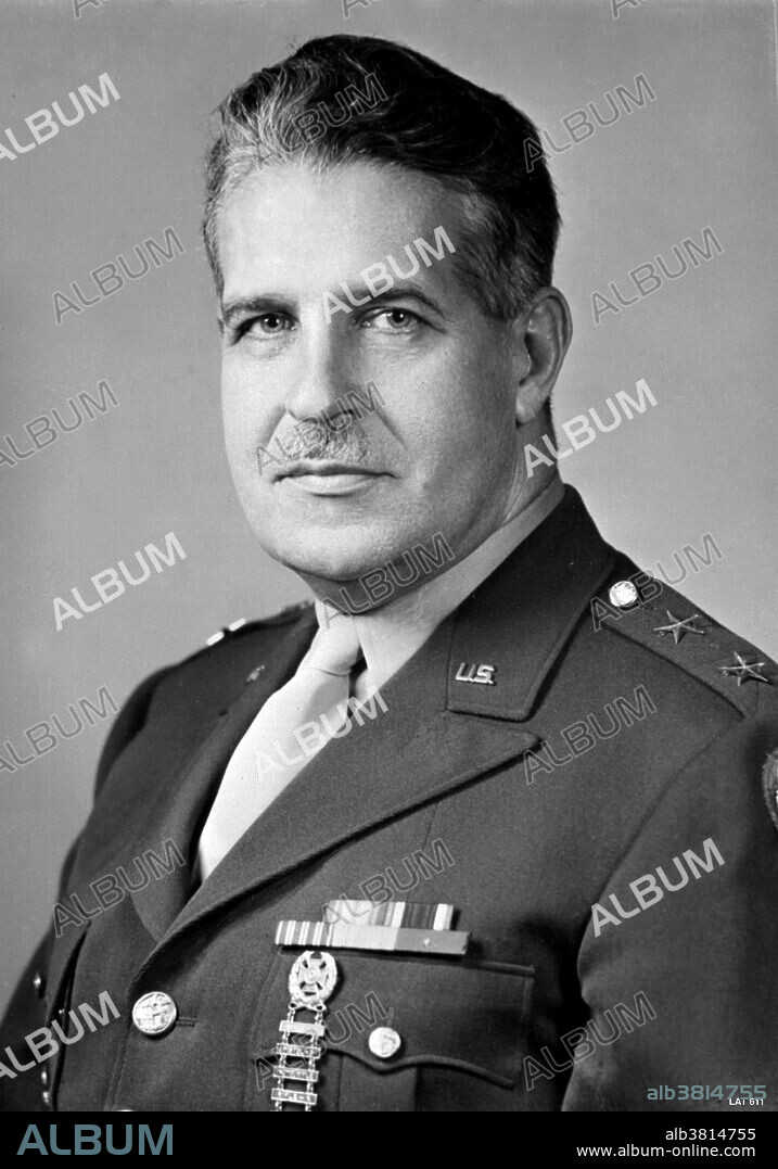Lieutenant General Leslie Richard Groves, Jr. (August 17, 1896 - July 13, 1970) was a US Army Corps of Engineers officer who oversaw construction of the Pentagon and directed the Manhattan Project that developed the atomic bomb during WWII. He made critical decisions on the various methods of isotope separation, acquired raw materials, directed the collection of military intelligence on the German nuclear energy project and helped select the cities in Japan that were chosen as targets. After the war, he remained in charge of the Manhattan Project until responsibility for nuclear weapons production was handed over to the US Atomic Energy Commission in 1947. He then headed the Armed Forces Special Weapons Project, which had been created to control the military aspects of nuclear weapons. Groves realized that in the rapidly shrinking postwar military he would not be given any assignment approaching in importance the one he had held in the Manhattan Project, and he retired from the Army in 1948. He went on to become a vice president at Sperry Rand, an equipment and electronics firm. Groves suffered a heart attack caused by chronic calcification of the aortic valve on July 13, 1970. He was rushed to Walter Reed Army Medical Center, where he died that night, at the age of 73.