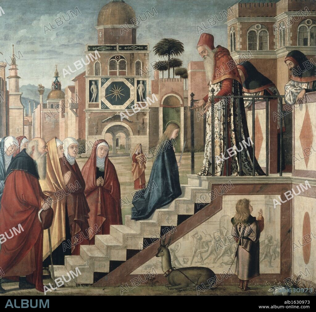 Presentation of Mary at the Temple  1500-1510  Vittore Carpaccio (ca. 1455-1526 Italian)  Oil on canvas  Pinacoteca di Brera, Milan, Italy.