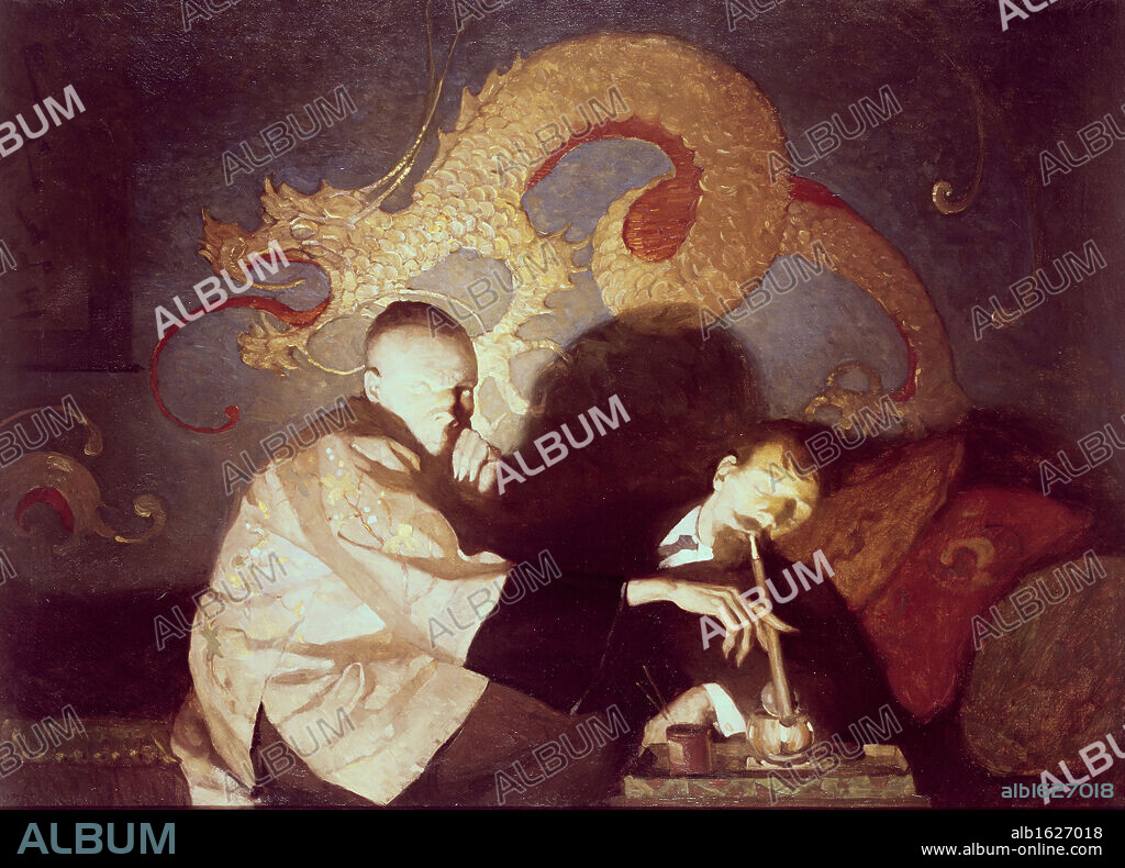 Opium eater by Newell Convers Wyeth, oil on canvas, 1913, 1882-1945, Collection of Richard Stein.