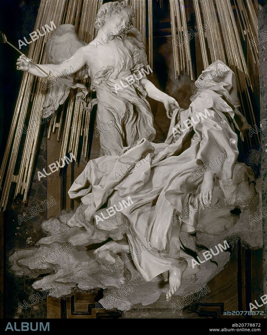 GIAN LORENZO BERNINI. EL EXTASIS DE SANTA TERESA - 1645-1652 - ESCULTURA EN MARMOL - BARROCO ITALIANO.