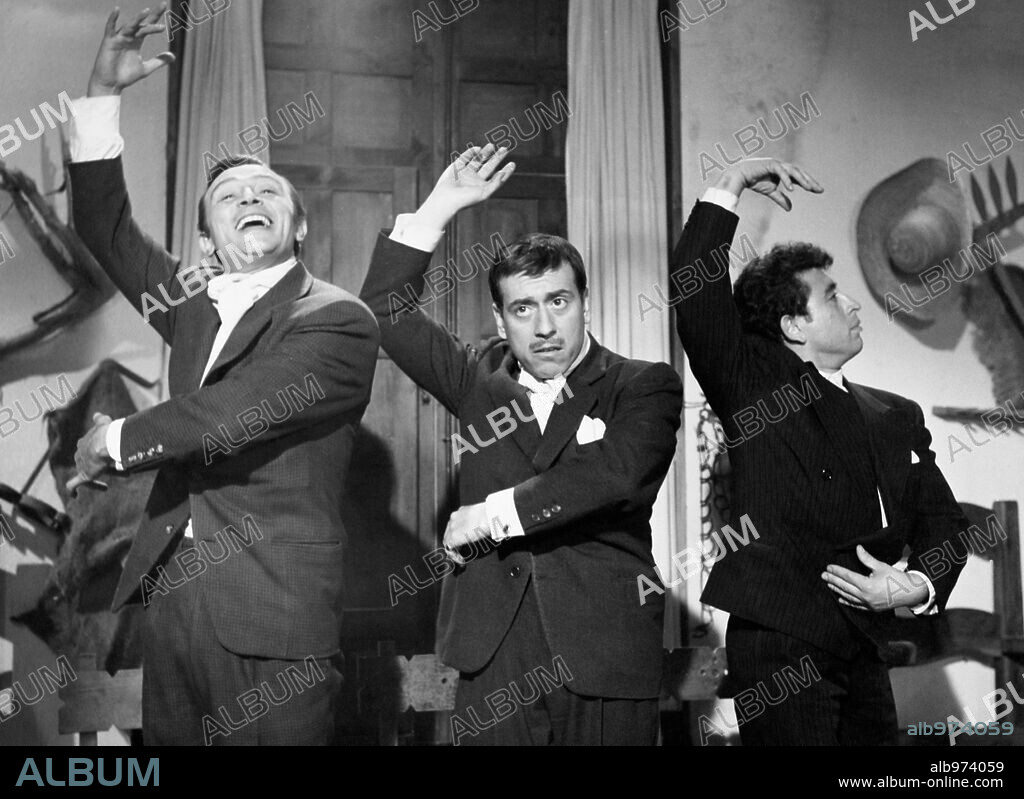 JOSE LUIS LOPEZ VAZQUEZ und TONY LEBLANC in LOS PEDIGÜEÑOS, 1961, unter der Regie von TONY LEBLANC.