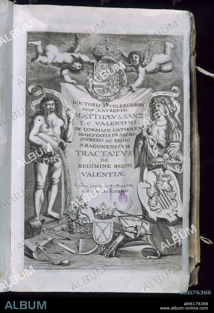 MATHEU SANZ LORENZO. TRACTATUS DE REGIMINE REGNI VALENTIAE - TRATADOS DEL REGIMEN DEL REINO DE VALENCIA - LYON, 1677.