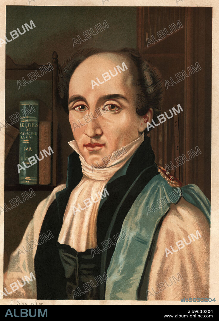 Mateu Orfila i Rotger (Mahon, 1787-Paris, 1853), Menorca doctor and chemist naturalized French, considered the founder of modern toxicology, color chromolithograph, 1883.