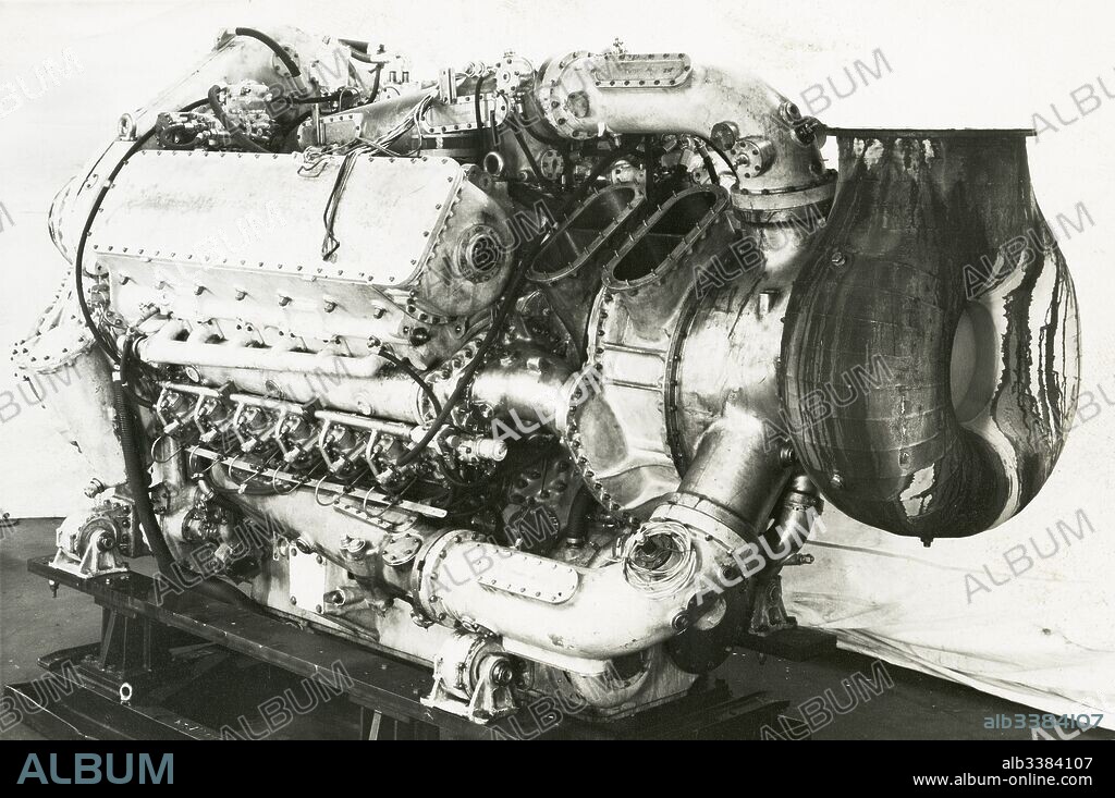 Napier Deltic Marine MTB engine, geared turbo blown.