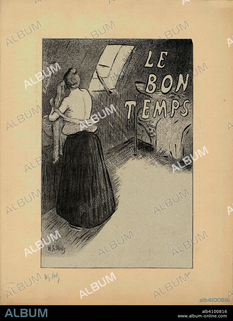 HENRI GABRIEL IBELS. The Good Times (Le bon temps). Dimensions: 36 cm x 27.4 cm, 26.8 cm x 17.9 cm.