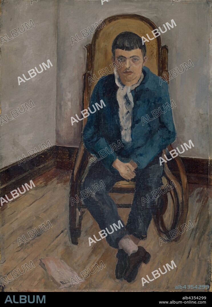 Portrait of the painter Walter Kurt Wiemken, oil on board, 58.5 x 46 cm (with frame), unmarked, Max Birrer, Basel 1905–1937 Collioure/Pyrénées-Orientales.