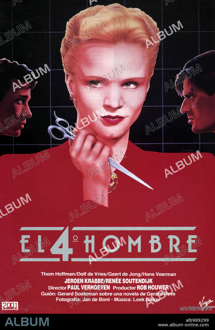 Poster de EL CUARTO HOMBRE, 1983 (VIERDE MAN, DE), dirigida por PAUL VERHOEVEN. Copyright MAINLINE.