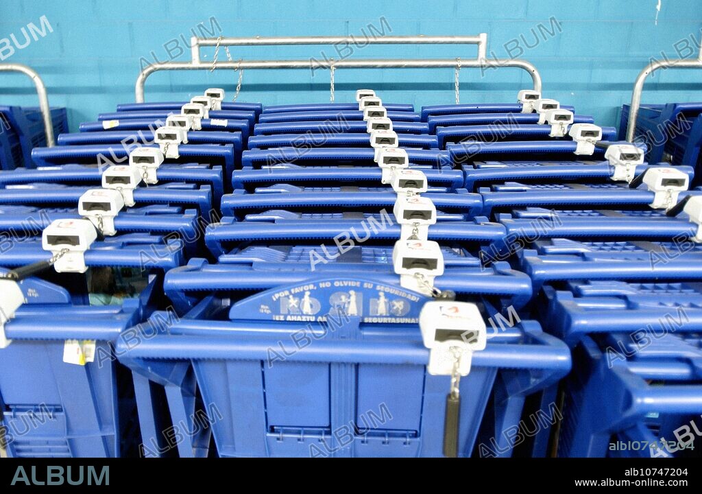 Shopping carts at mall.