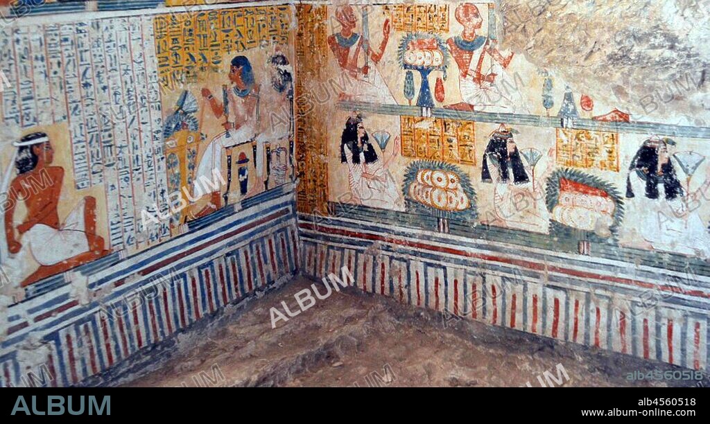 In September 2018, Egypt's Ministry of Antiquities, announced the discovery of an 18th dynasty tomb, in Draa Abul-Naga, a burial site for noblemen on the left bank of the Nile, near the Valley of the Kings. the tomb contains mummies believed to be a goldsmith called Amenemhat, who lived sometime between 1550 B.C. to 1292 B.C. The burial chamber has a niche at one end, which holds a statue of Amenemhat who sits on a chair next to his wife, Amenhotep. The Eighteenth Dynasty dates back to the 13th century BC, a period noted for some of the most well known Pharaohs, including Tutankhamen and Ramses II. The chamber has two burial shafts. In one, archaeologists found sarcophagi and remains dating from the later 21st and 22nd Dynasties. Those included the remains of a woman and her two grown children. She showed signs of bacterial bone disease and cavities. The other shaft contains funerary masks and statues depicting the goldsmith's family. The tomb hoses deteriorated mummies with their skulls exposed. It is the first known time Egyptian archaeologists have opened a previously sealed sarcophagus in front of the international media.