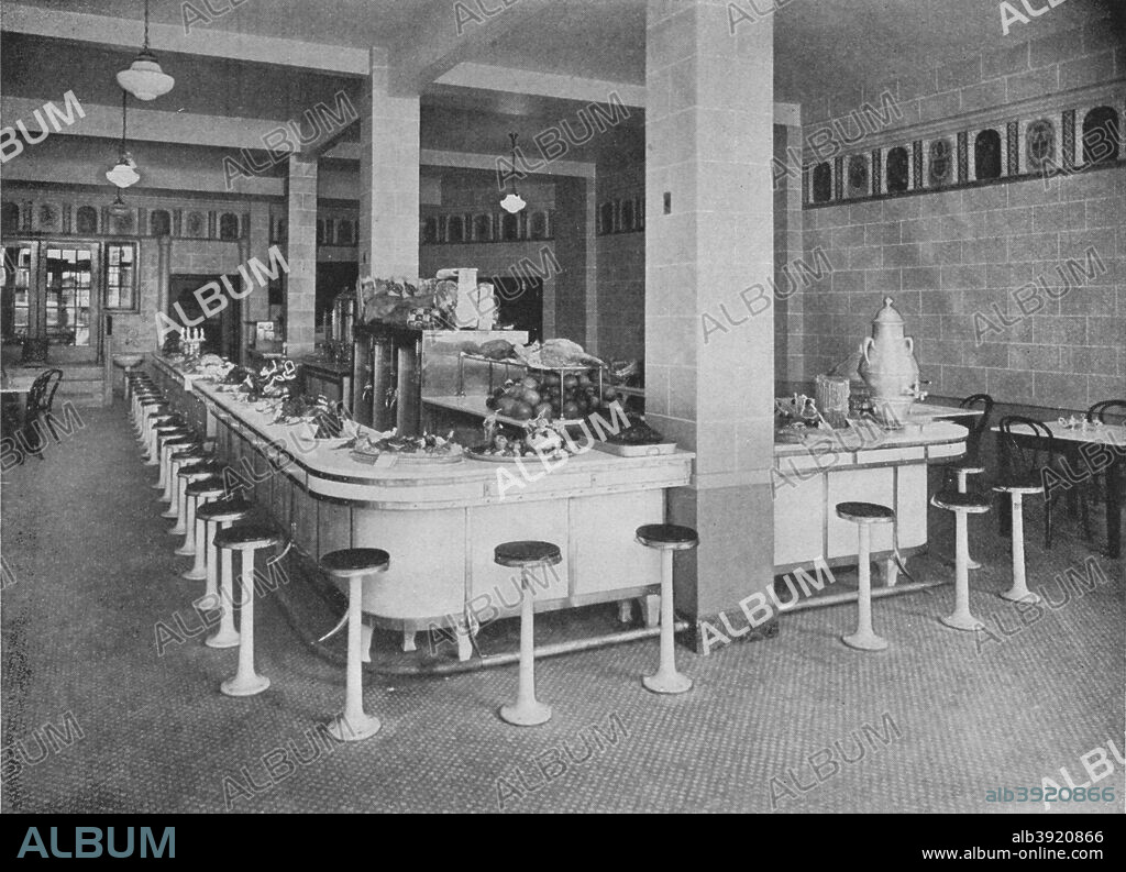Lunch room, George Washington Hotel, Washington, Pennsylvania, 1923. Designed by William Lee Stoddart, the hotel opened in 1923. From The Architectural Forum Volume XXXIX. [Rogers and Manson, New York, 1923].