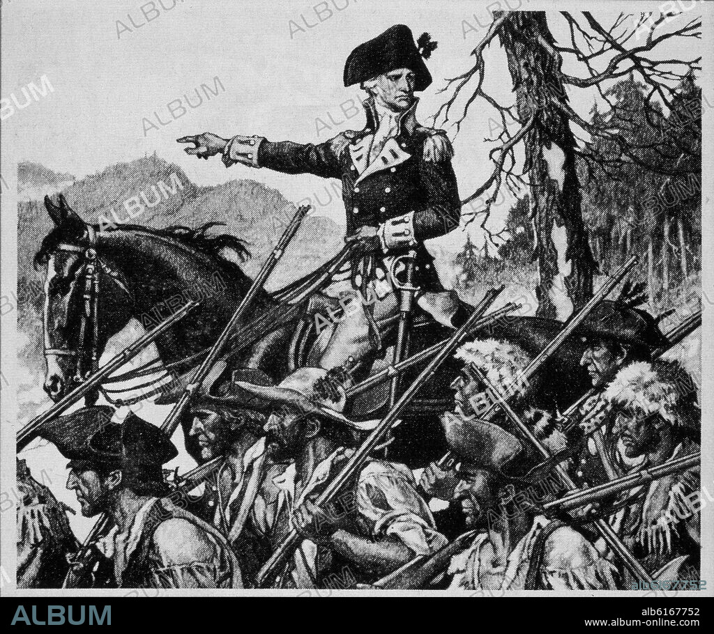 GENERAL JOHN STARK ANTES DE LA BATALLA DE BENNINGTON - 16-8-1777.