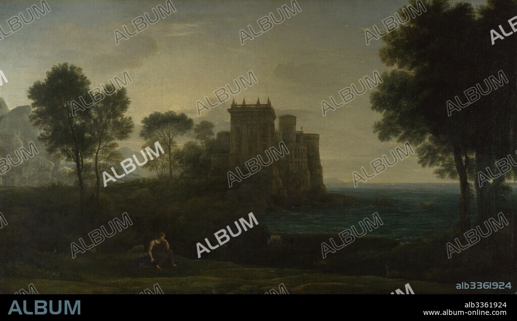 CLAUDE LORRAIN. Landscape with Psyche outside the Palace of Cupid (The Enchanted Castle).