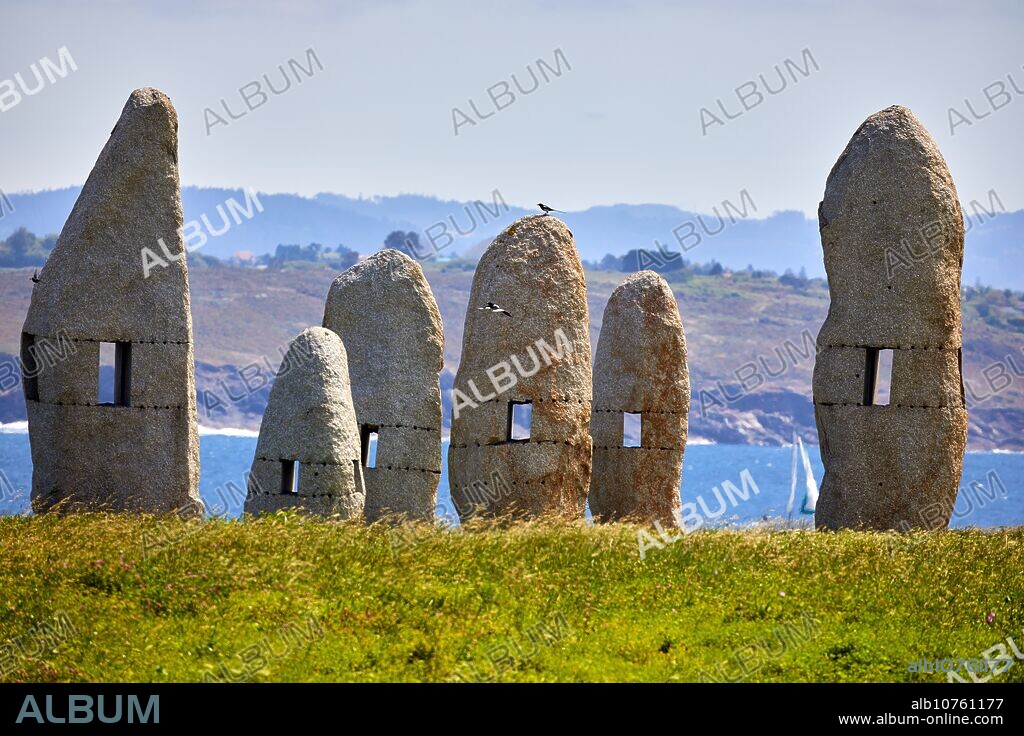 "Menhirs", Manolo Paz, Campo de La Rata, A Coruña, Galicia, Spain.