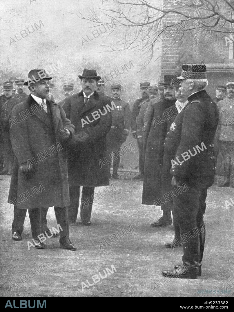 ''La Medaille Militaire de Joffre; Le President de la Republique Felicite le chef de nos Armees', 1914. From "L'Album de la Guerre 1914-1919: Volume I" [L'Illustration, Paris, 1926].
