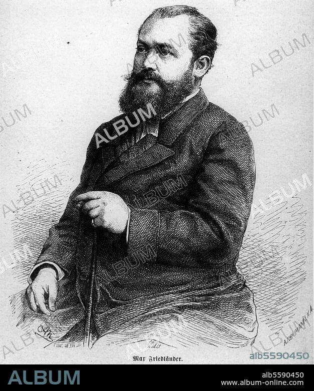 Friedländer, Max. österreichischer Journalist; 18.6.1829 (Pleß / Oberschlesien) - 20.4.1872 (Nizza), Publizist. - Portrait - Holzstich, 1868.