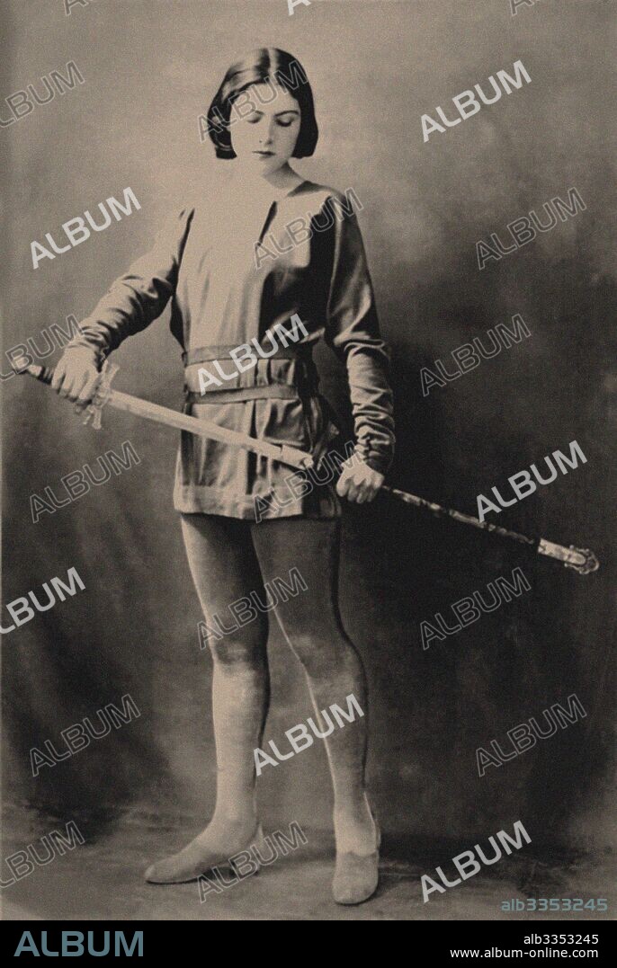 ANONYMOUS. Winifred Lenihan as Joan of Arc in the play Saint Joan by George Bernard Shaw in the Garrick Theatre.