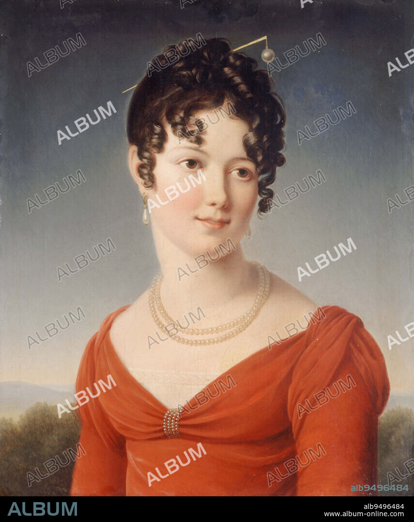 Bust Portrait of Alexandrine-Anne de la Pallu, Marquise de Flers (1786-1832), Gérard, François, Baron, Painter, Circa 1810, Painting, Table, Dimensions - Work: Height: 54 cm, Width: 45.5 cm.
