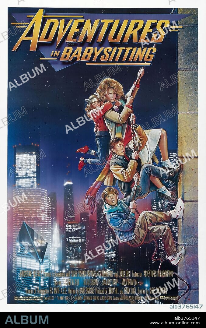 Poster de AVENTURAS EN LA GRAN CIUDAD, 1987 (ADVENTURES IN BABYSITTING), dirigida por CHRIS COLUMBUS. Copyright BUENA VISTA.
