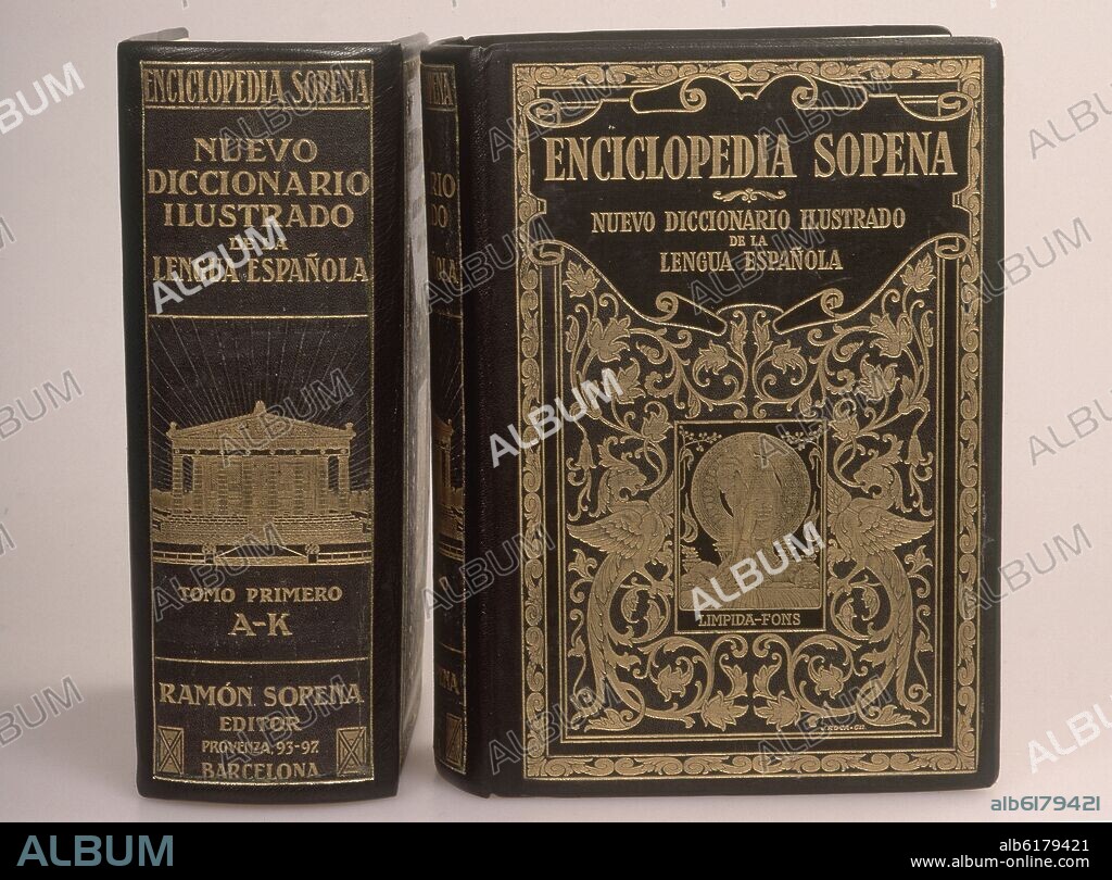 ENCICLOPEDIA SOPENA. NUEVO DICCIONARIO ILUSTRADO DE LA LENGUA ESPAÑOLA. 4º EDICION 1930.
