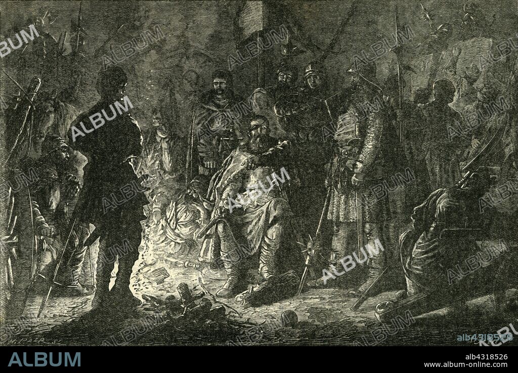 'Ziska and the Hussites', 1890. Jan Zizka (c1360-1424) Czech general and renowned Hussite military leader considered a Czech national hero. From "Cassell's Illustrated Universal History, Vol. III - The Middle Ages", by Edmund Ollier. [Cassell and Company, Limited, London, Paris and Melbourne, 1890. ].