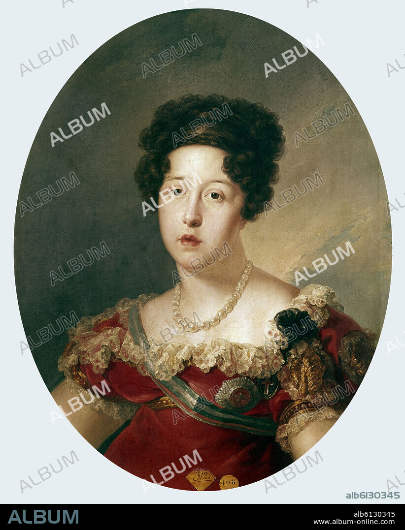 VICENTE LOPEZ PORTAÑA. 'Maria Isabel of Braganza, Queen of Spain', ca. 1816, Spanish School, Oil on canvas, 70 cm x 59 cm, P00869.