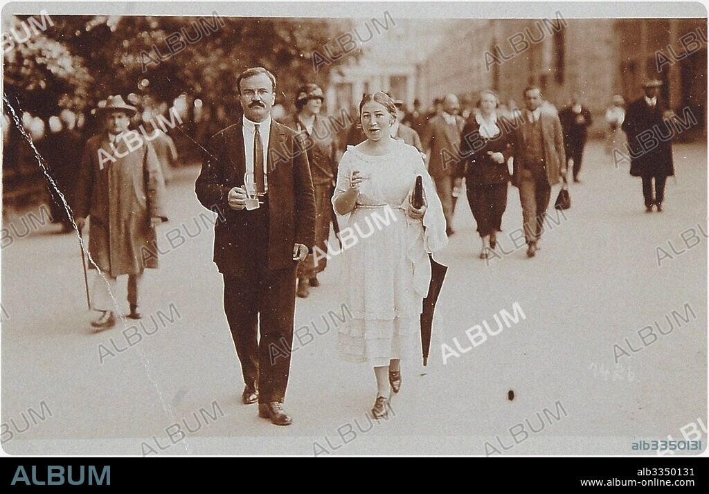 ANONYMOUS. Premier Vyacheslav Molotov with his wife Polina Zhemchuzhina in Marienbad.