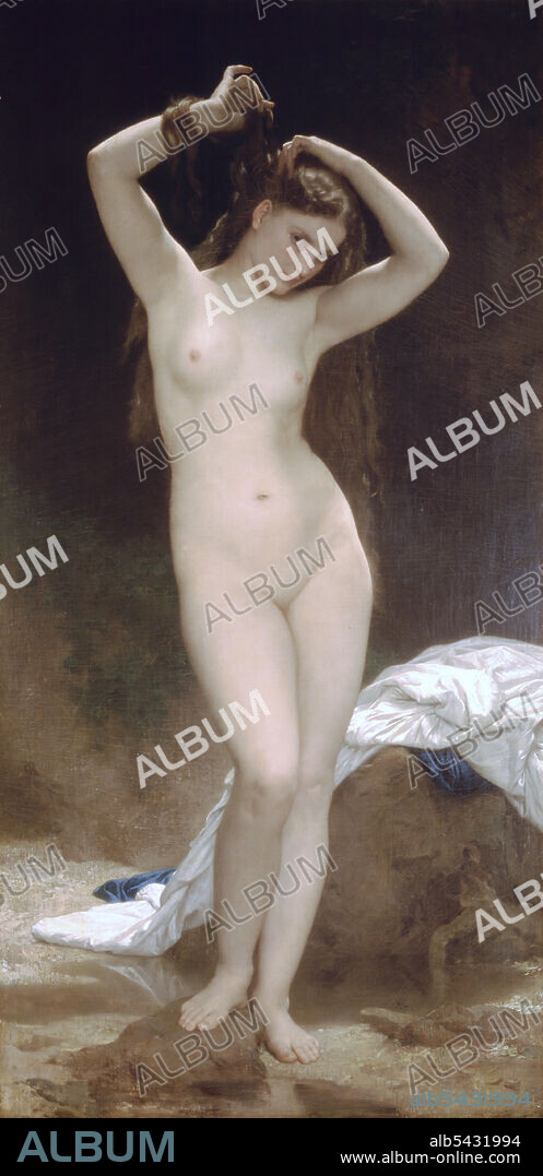 WILLIAM ADOLPHE BOUGUEREAU. William-Adolphe Bouguereau/ Bañista, 1870. Óleo sobre lienzo, 190 x 95 cm. Figueras, Teatro-Museo Dalí.