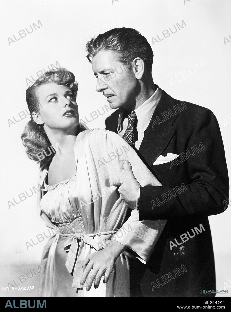 RONALD COLMAN and SHELLEY WINTERS in A DOUBLE LIFE, 1947, directed by GEORGE CUKOR. Copyright UNIVERSAL PICTURES.