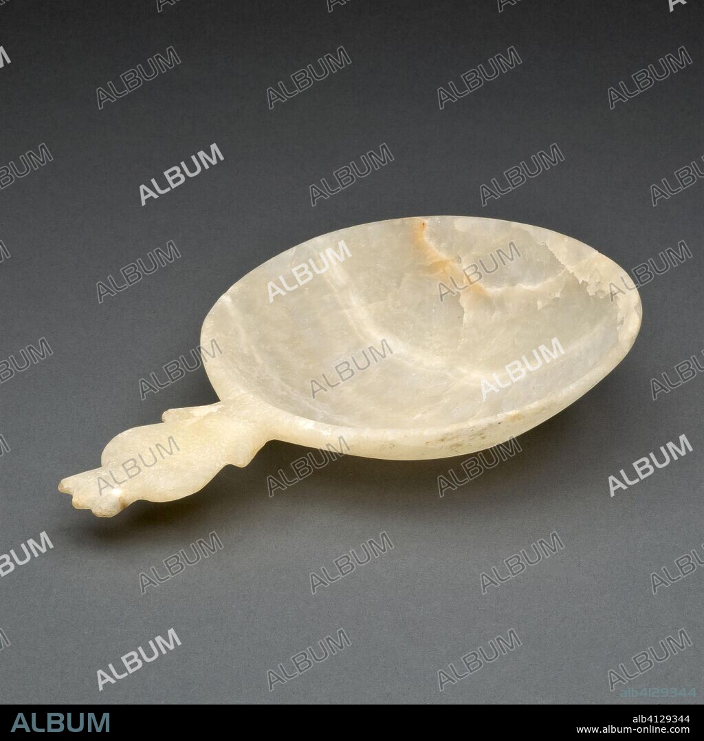 ANCIENT EGYPTIAN. Ointment Vessel. Egyptian. Date: 1550 BC-1292 BC. Dimensions: 17.2 × 11.4 × 2.3 cm (6 7/8 × 4 1/2 × 7/8 in.). Egyptian alabaster. Origin: Egypt.