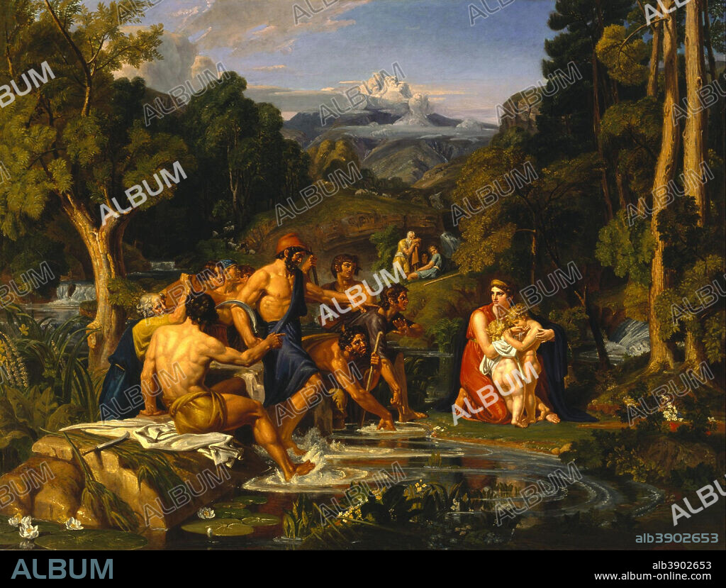 JOSHUA CRISTALL. Latona and the Lycian Peasants. Date/Period: 1812/1822. Painting. Oil on canvas. Width: 167.6 cm. Height: 127.6 cm (without frame).