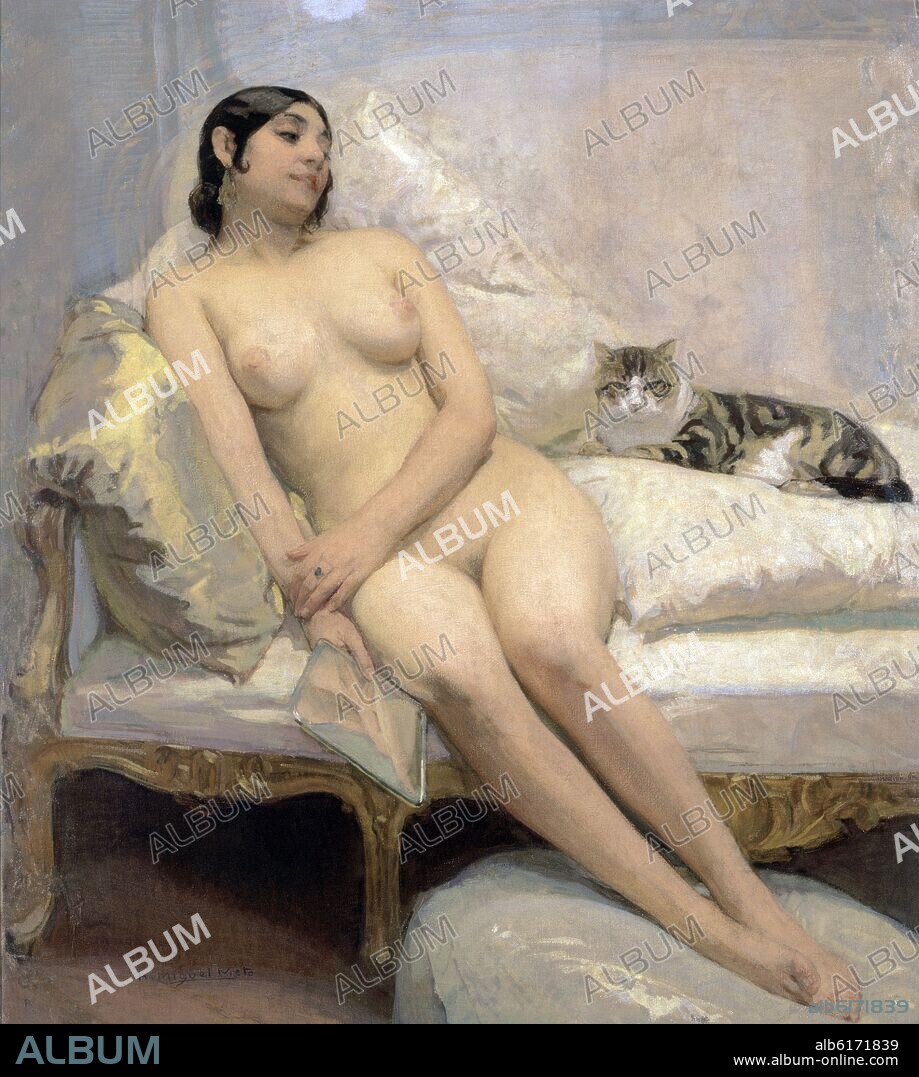 ANSELMO MIGUEL NIETO (1881-1964). DESNUDO DEL GATO.