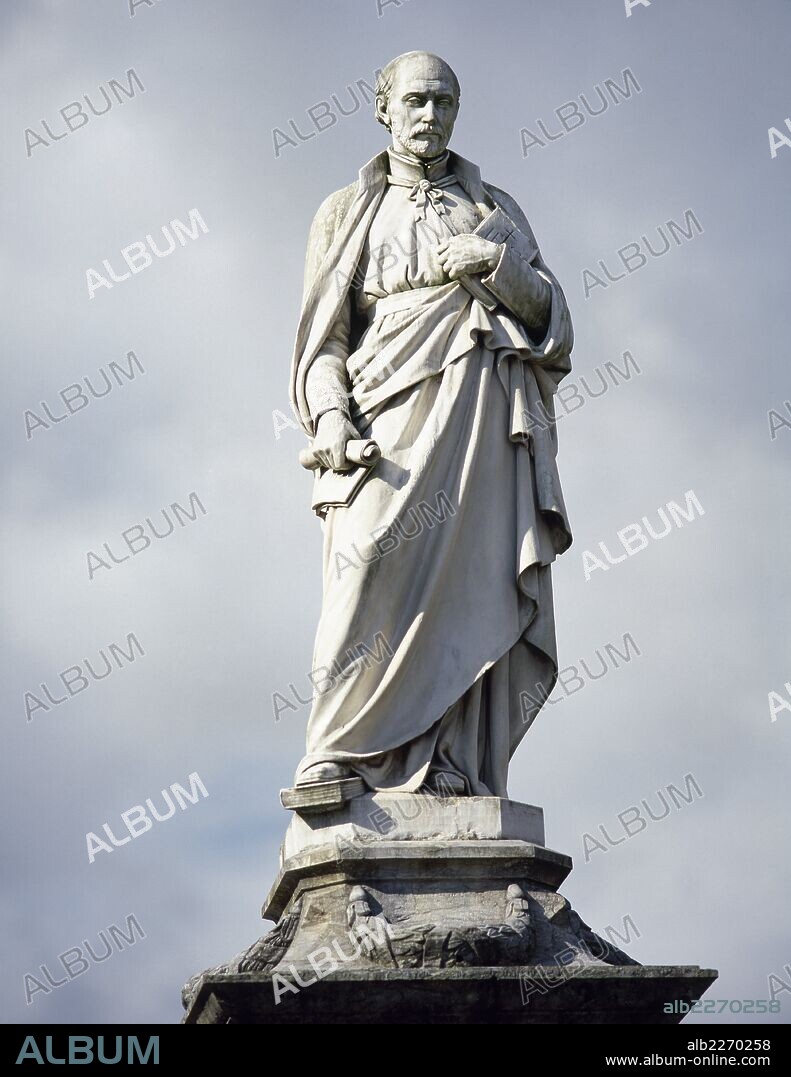 Saint Ignatius of Loyola (1491-1556). Spanish Catholic priest, co-founder of the Society of Jesus (Jesuits). Sculpture. Exterior of the Basilica of the Sanctuary of Loyola. Azpeitia. Guipuzcoa province, Basque Country, Spain.