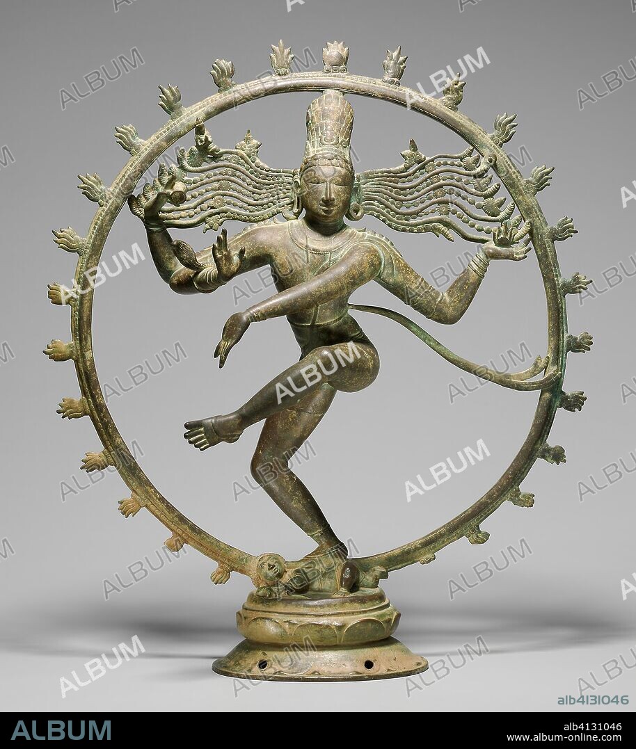 Shiva as Lord of the Dance (Nataraja). India; Tamil Nadu. Date: 901 AD-1100. Dimensions: 69.3 × 61.8 × 24.1 cm (27 1/4 × 24 1/4 × 9 1/2 in.). Bronze. Origin: Tamil Nadu.