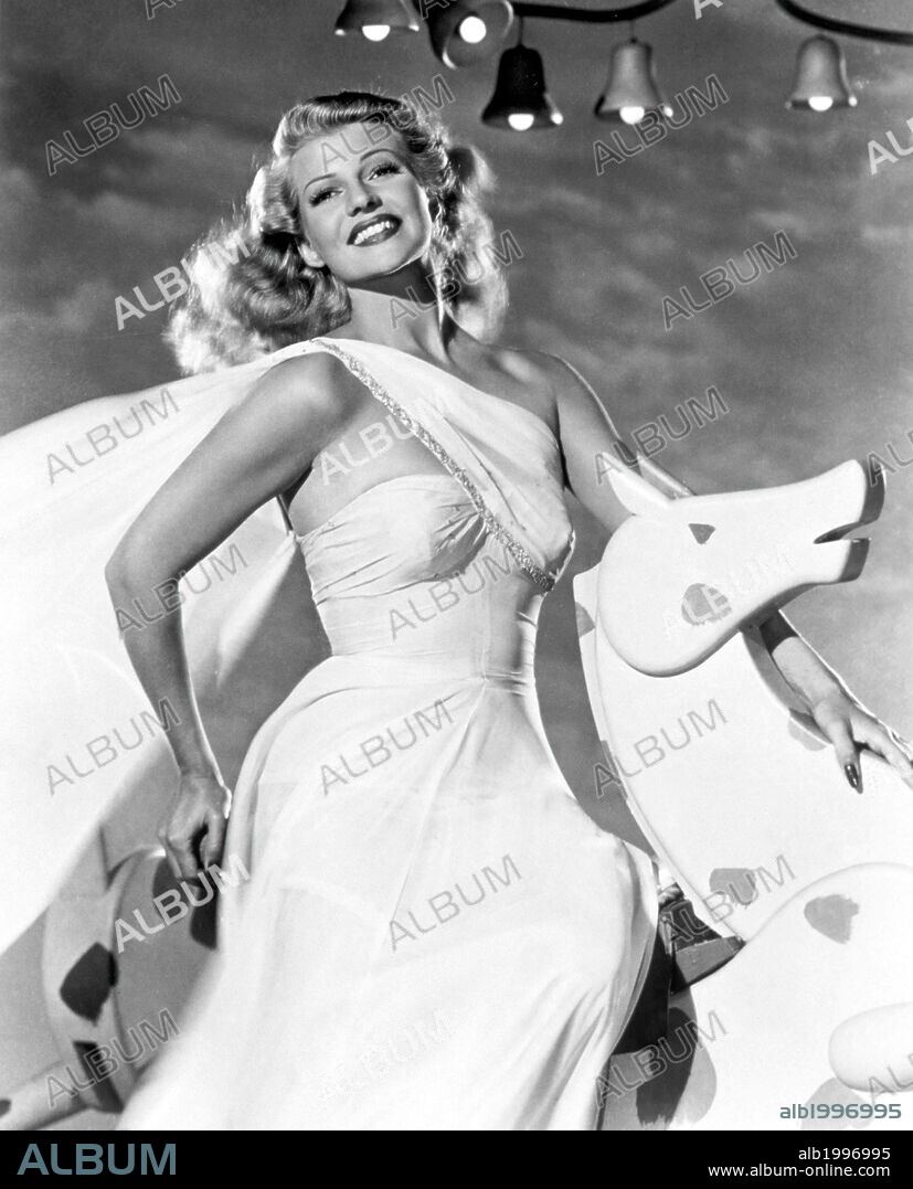 RITA HAYWORTH in DOWN TO EARTH, 1947, directed by ALEXANDER HALL. Copyright COLUMBIA PICTURES.