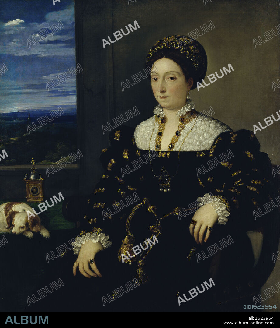 Portrait of Eleonora Gonzaga della Rovere   Titian  (1477/89-1576/ Venetian)   Oil on canvas   Galleria degli Uffizi, Florence.