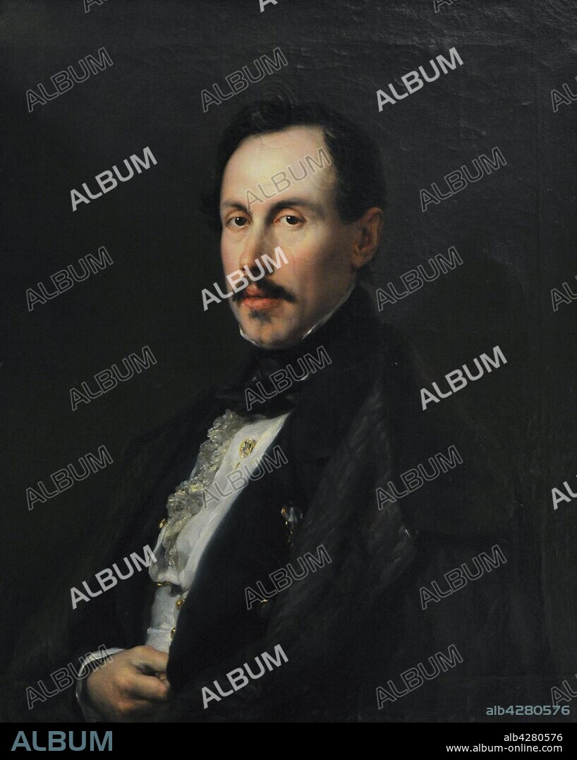 Jose Piquer y Duart (1806-1871). Spanish sculptor. Portrait by Vicente Lopez Porta–a (1772-1850), 1848. San Fernando Royal Academy of Fine Arts. Madrid. Spain.