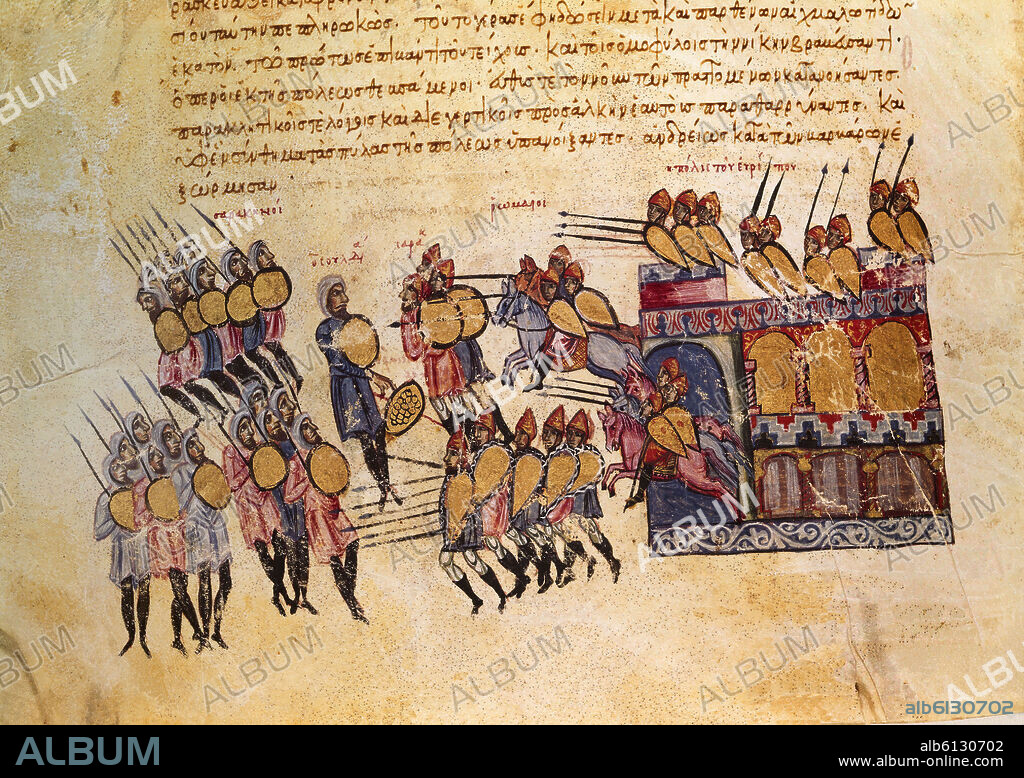 JOHN SKYLITZES. HISTORIA MATRITENSIS - COMBATE ENTRE LOS BIZANTINOS Y LOS ARABES - SIGLO XII.