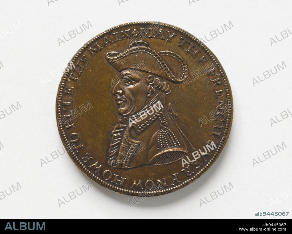 Richard Howe (17261799), 1st Earl Howe, Admiral of the Royal Navy, and David Garrick (1717-1779), British actor and playwright, Anonymous, Medal Engraver, Numismatics, Medal, London, Dimensions - Work: Diameter: 2.7 cm, Weight (type dimension): 13.5 g.